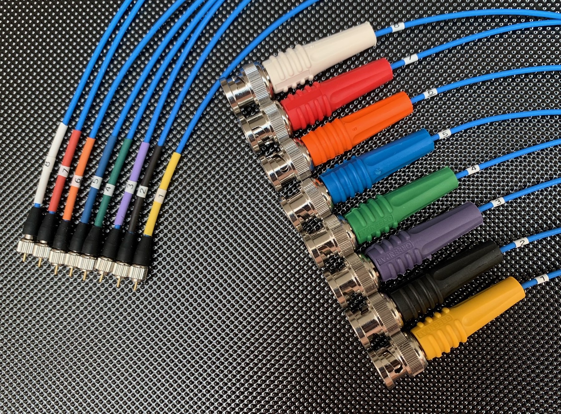 Colour coded low noise Accelerometer cables