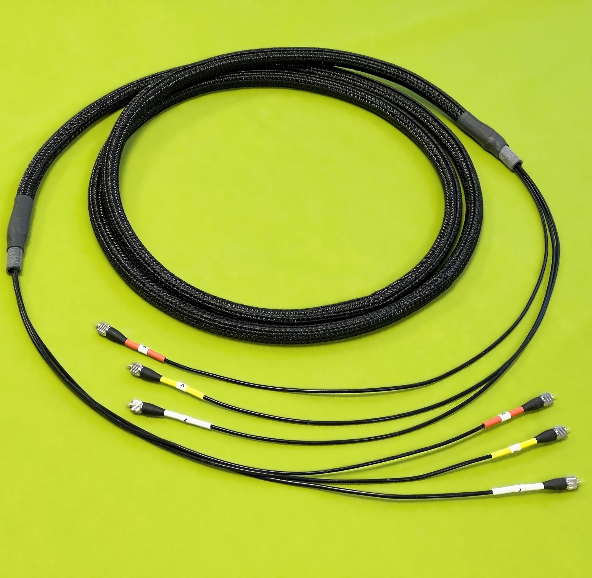 Triaxial accelerometer cable, 3 10-32UNF microdot connectors