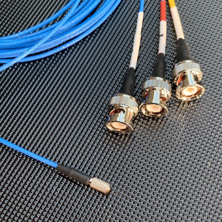 Triaxial accelerometer cable, 8-36 connector